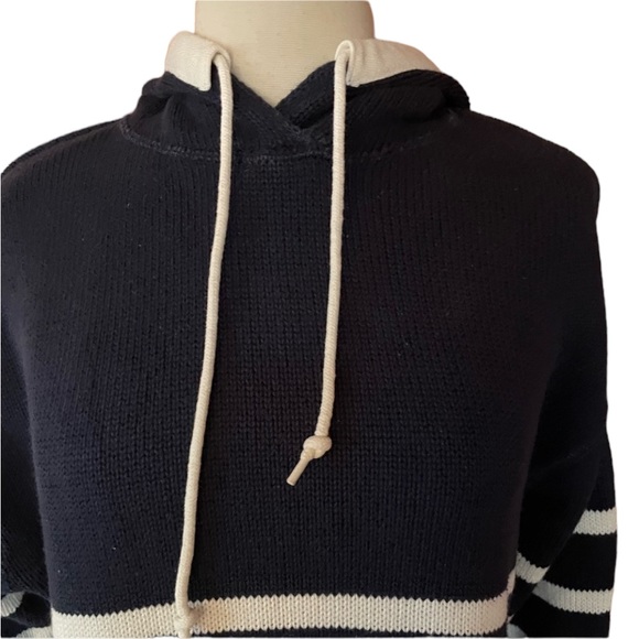 1990s Jones‎ New York Sport Hooded Cotton Sweater - Picture 2 of 6